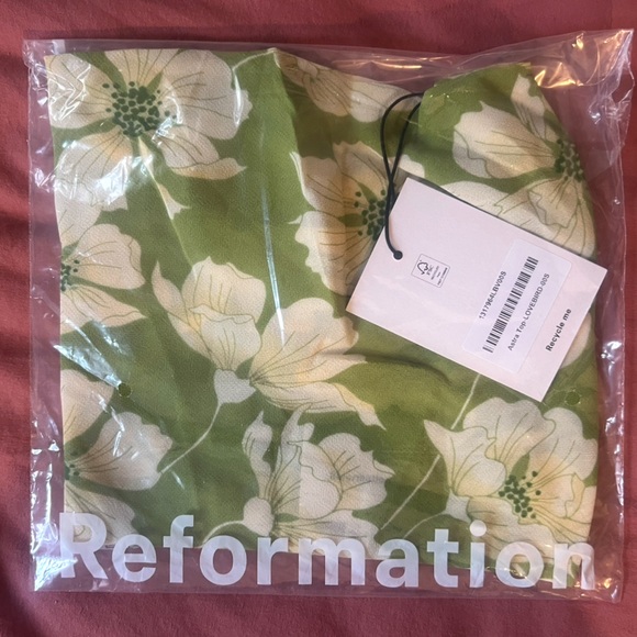 Reformation Astra Floral Low Back Blouse Top, NEW - Picture 5 of 16